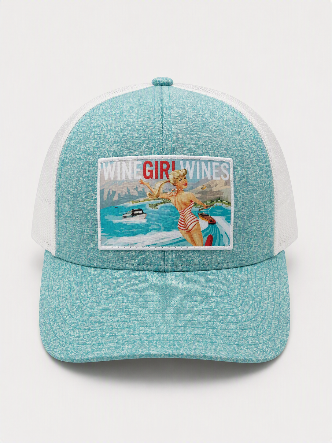 Chelan Water Ski Girl - Heatherd Blue